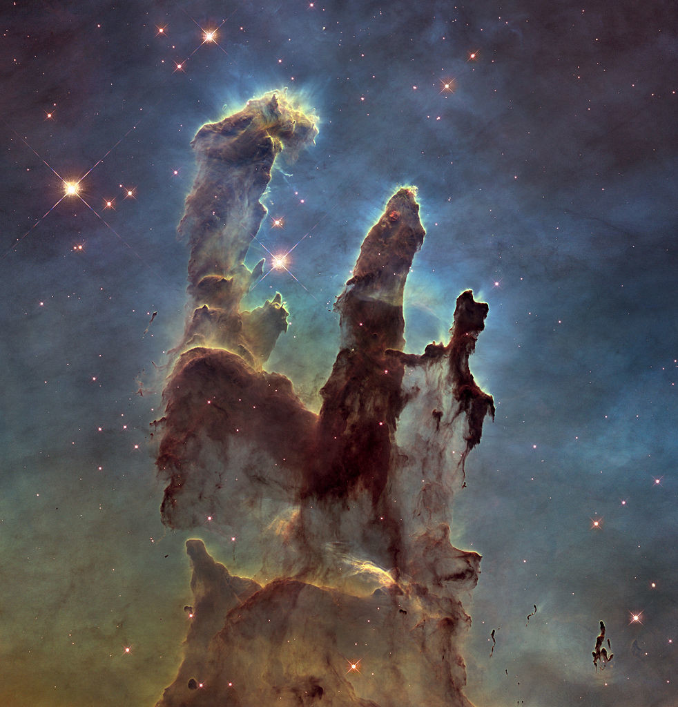 pillars of creation,messier 16,eagle nebula