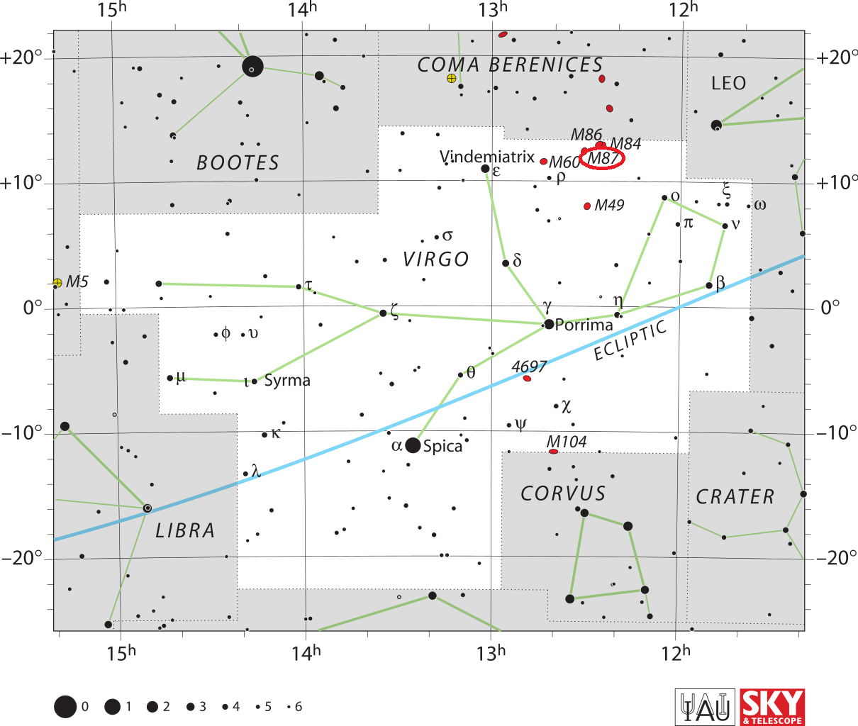 m87 location,where is virgo a,find messier 87